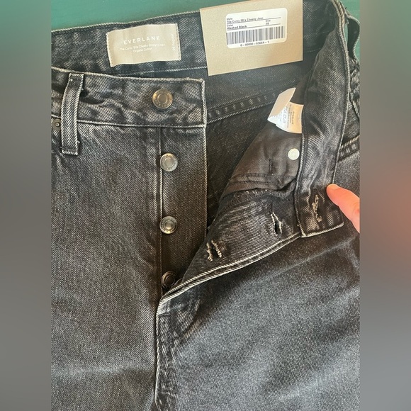 Everlane The 90’s Hourglass Jean Washed Black Size 28 High Waist Runs Sm… - Picture 4 of 9